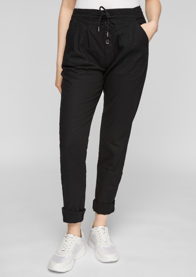 Femmes Pantalons | Regular Fit : pantalon en lin mélangé - ZO88919
