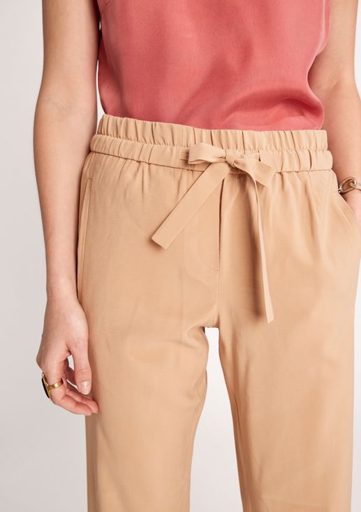 Regular Fit: trousers with a drawstring from comma