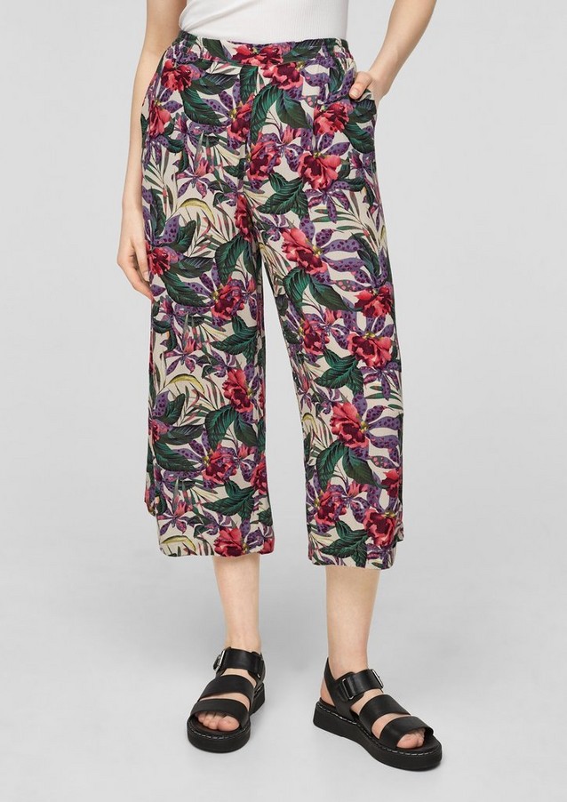 Femmes Pantalons | Loose Fit : jupe-culotte à imprimé - UE49914