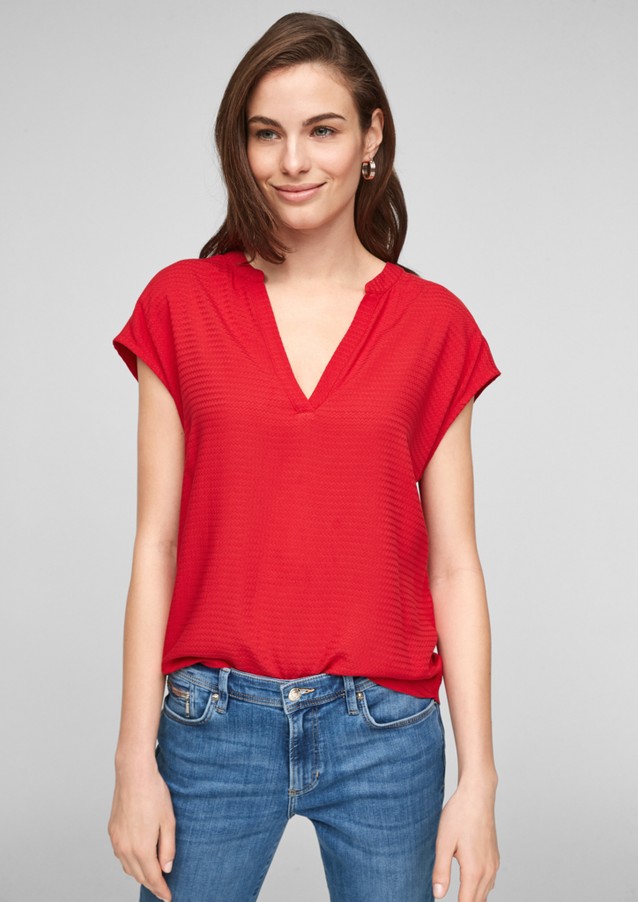 Femmes Shirts & tops | T-shirt en jersey à effet blouse sur le devant - QJ65224