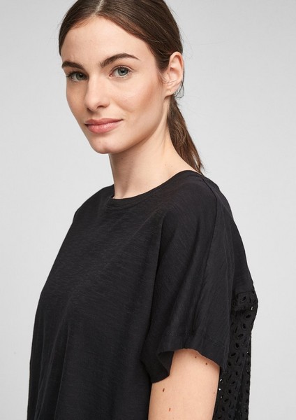 Damen Shirts & Tops | Materialmix-Shirt mit Fledermausärmeln - BA66466