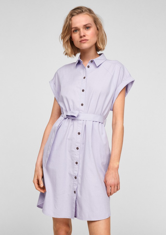 Women Dresses | Linen blend shirt dress - QZ14967