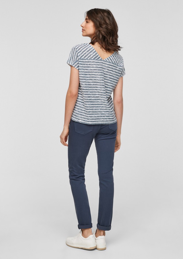 Damen Shirts & Tops | Streifen-Shirt mit Ausbrennermuster - JI99549