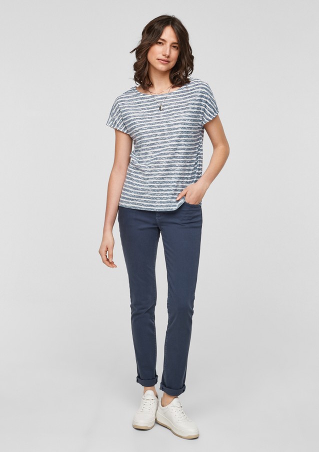 Damen Shirts & Tops | Streifen-Shirt mit Ausbrennermuster - JI99549