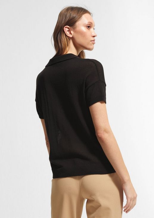 Fine knit polo shirt from comma
