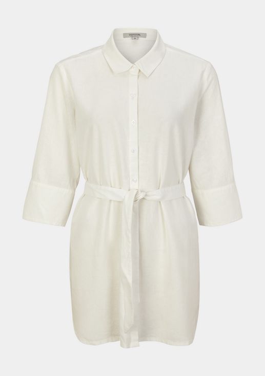 Long blouse with a tie-around belt from comma
