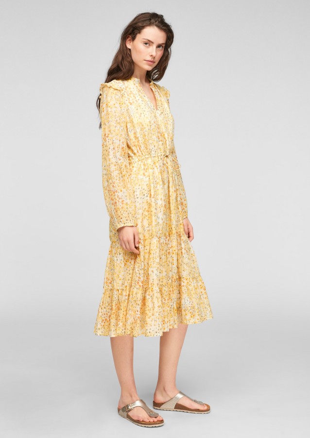 Women Dresses | Tiered boho dress with sparkly stripes - VS44981