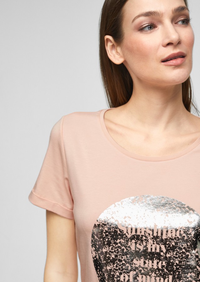 Femmes Shirts & tops | T-shirt en modal à imprimé sur le devant - XM19375