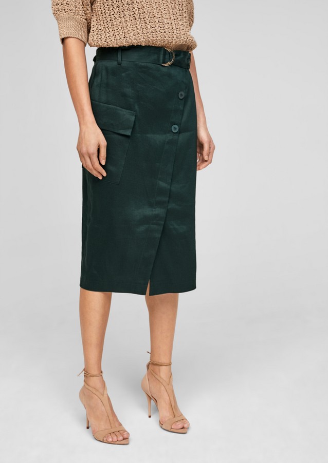 Women Skirts | Midi skirt with wrap effect - SN22409