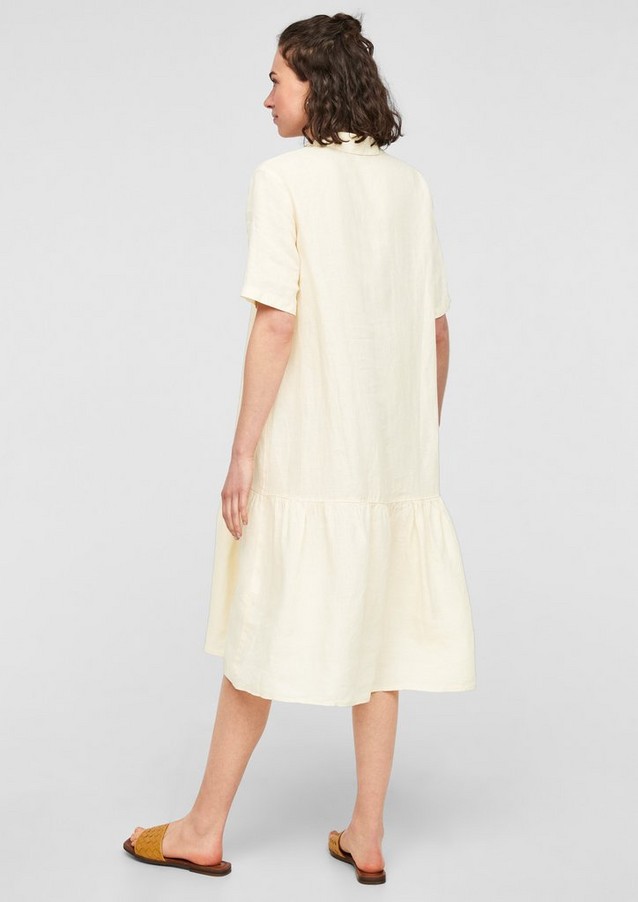 Femmes Robes | Robe à pans en pur lin - WN93213