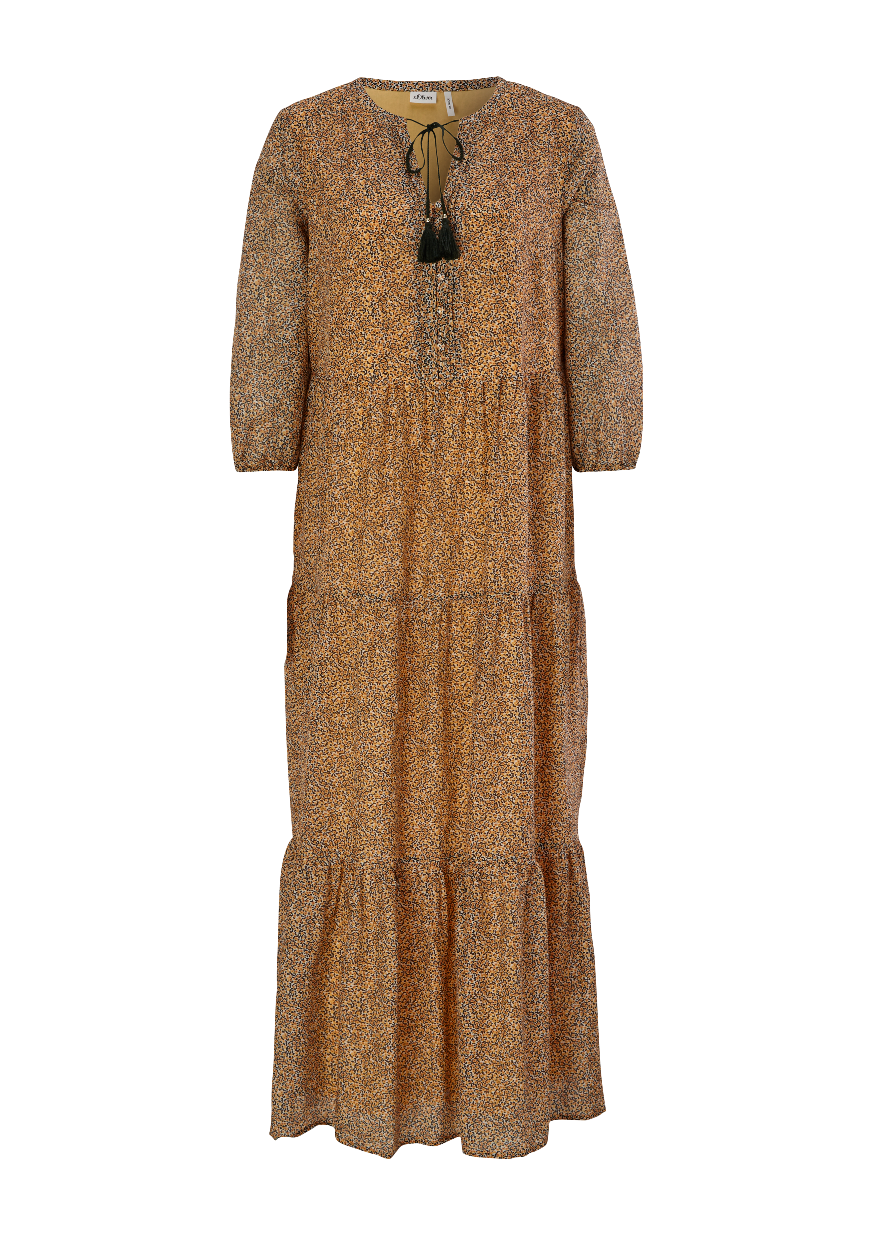 Damen Bohokleid mit Seide - gelb | www.soliver.de