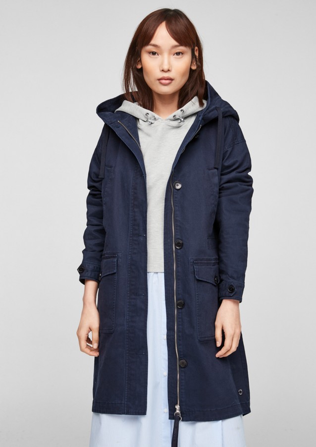 Women Coats | Cotton parka with a hood - ZB43703