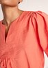 Voluminous blouse with a textured pattern from comma