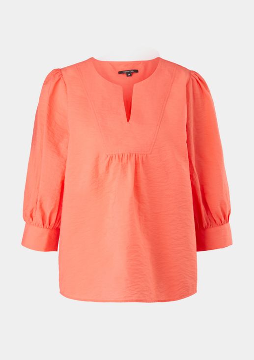 Voluminous blouse with a textured pattern from comma
