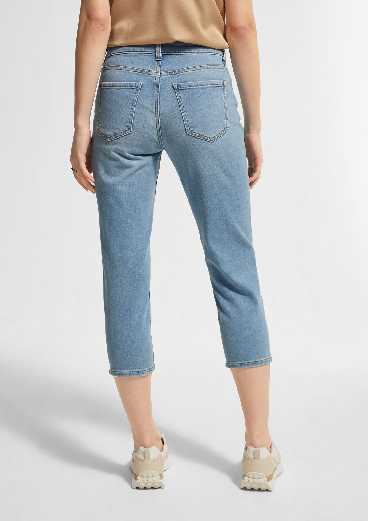 Skinny Fit: denim capri jeans from comma