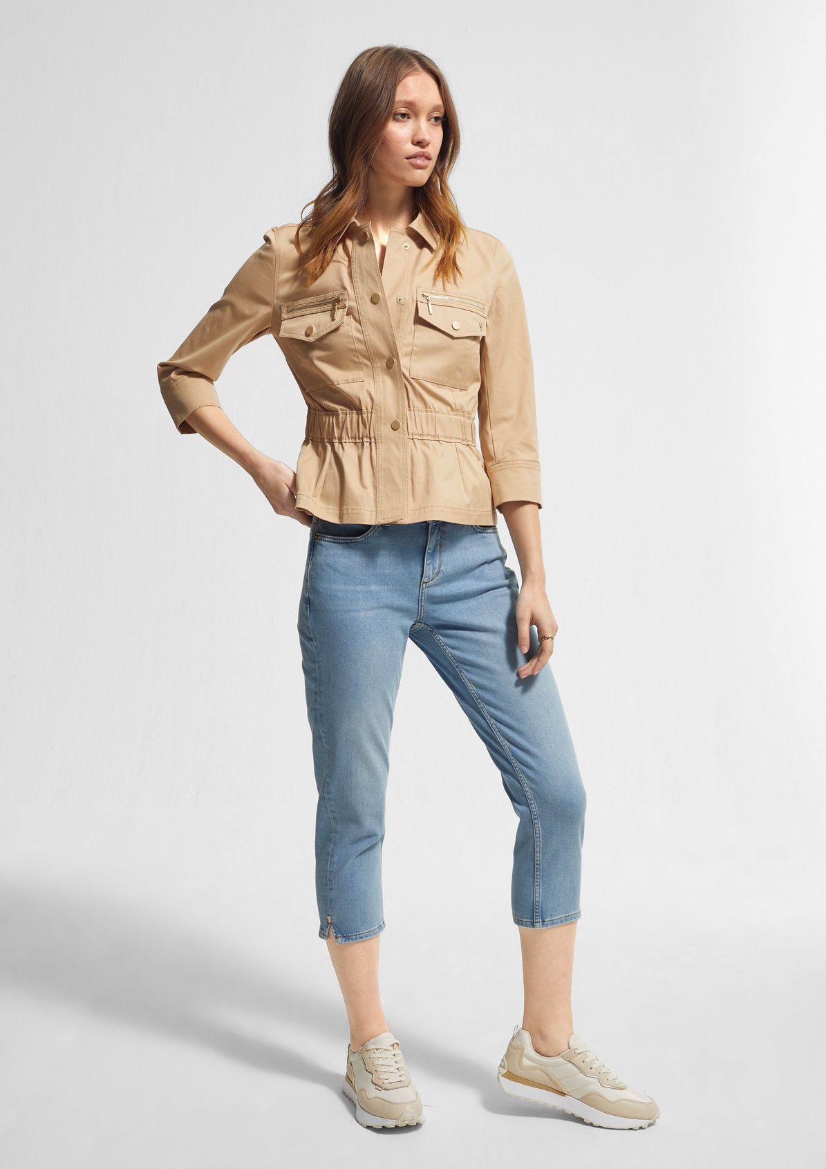 Skinny Fit: denim capri jeans from comma
