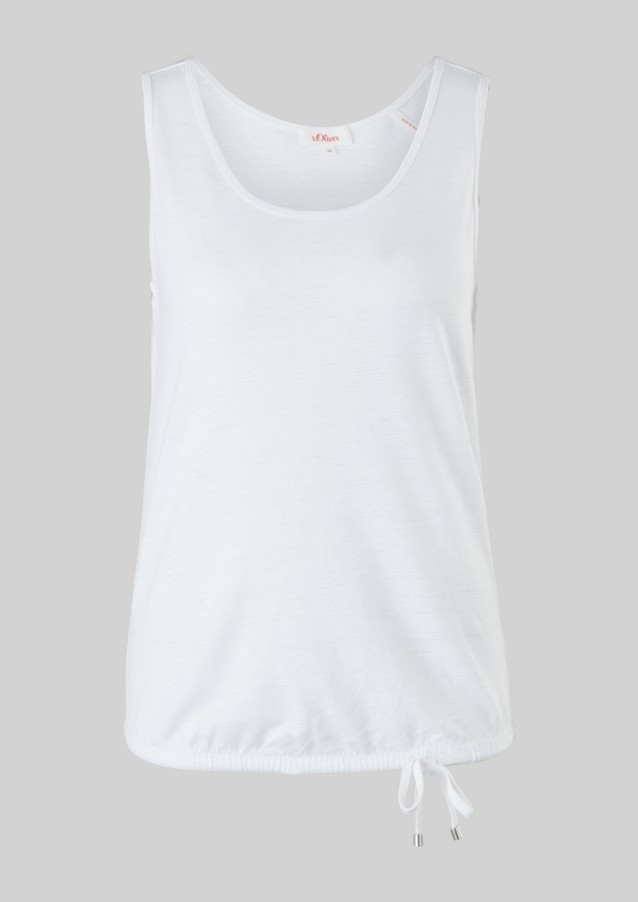 Damen Shirts & Tops | Leinenmix-Top mit Gummibund - YX13145