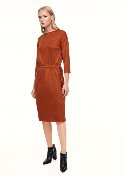 Day dress with a drawstring waistband from comma