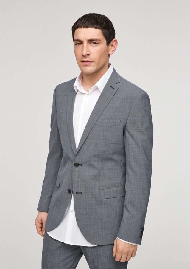 Herren Business Wear | Slim: Elastisches Sakko aus Wollmix - FF41487