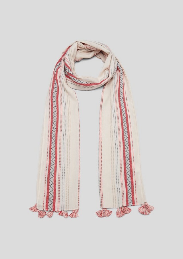 Women Scarves | Scarf with jacquard pattern - XY11879