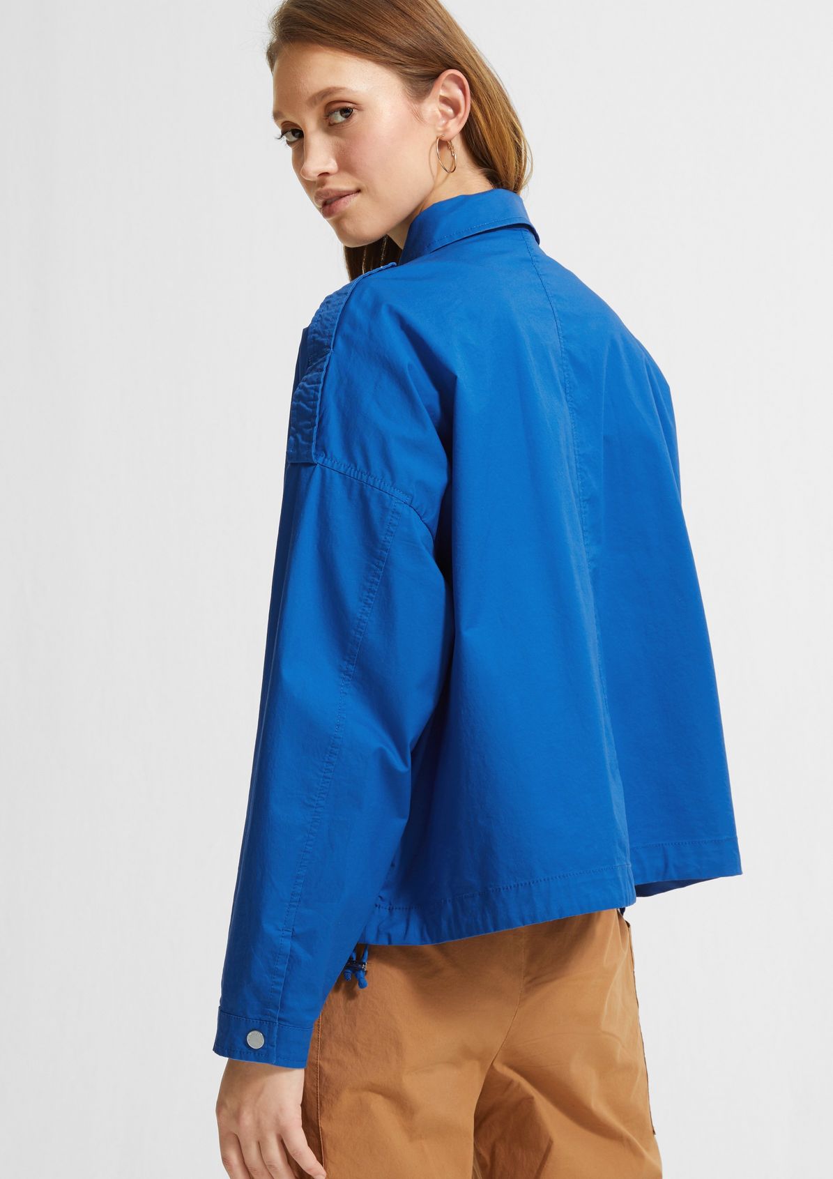 Boxy jacket made of stretch cotton from comma