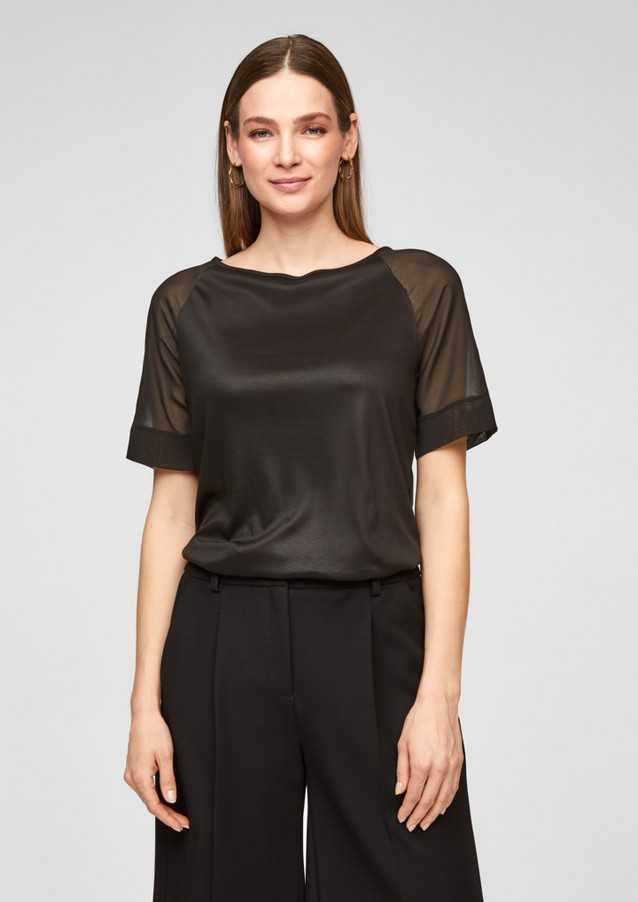 Femmes Shirts & tops | T-shirt à manches semi-transparentes - PV64119
