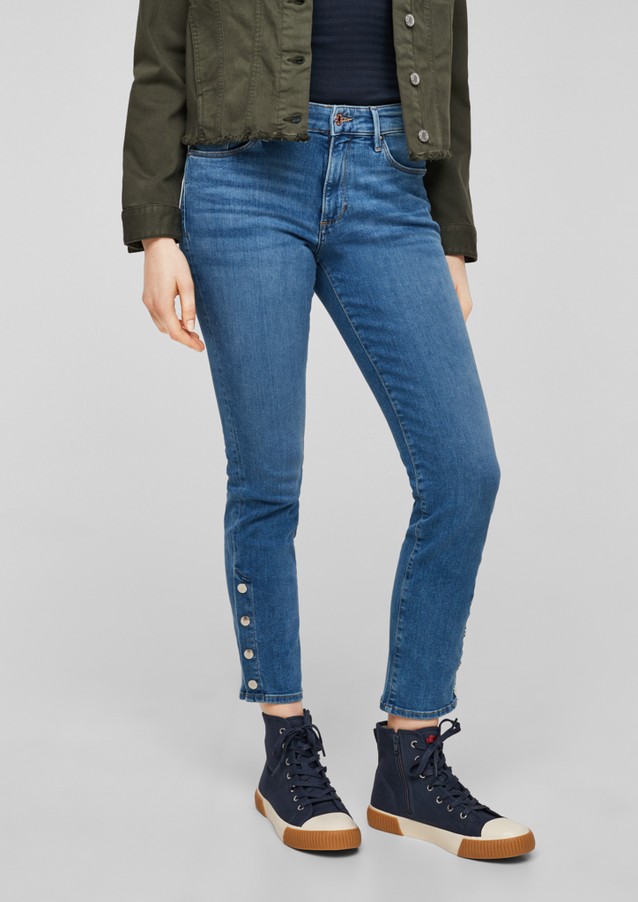 Women Jeans | Slim Fit: 7/8-length jeans with button fly - MW64699