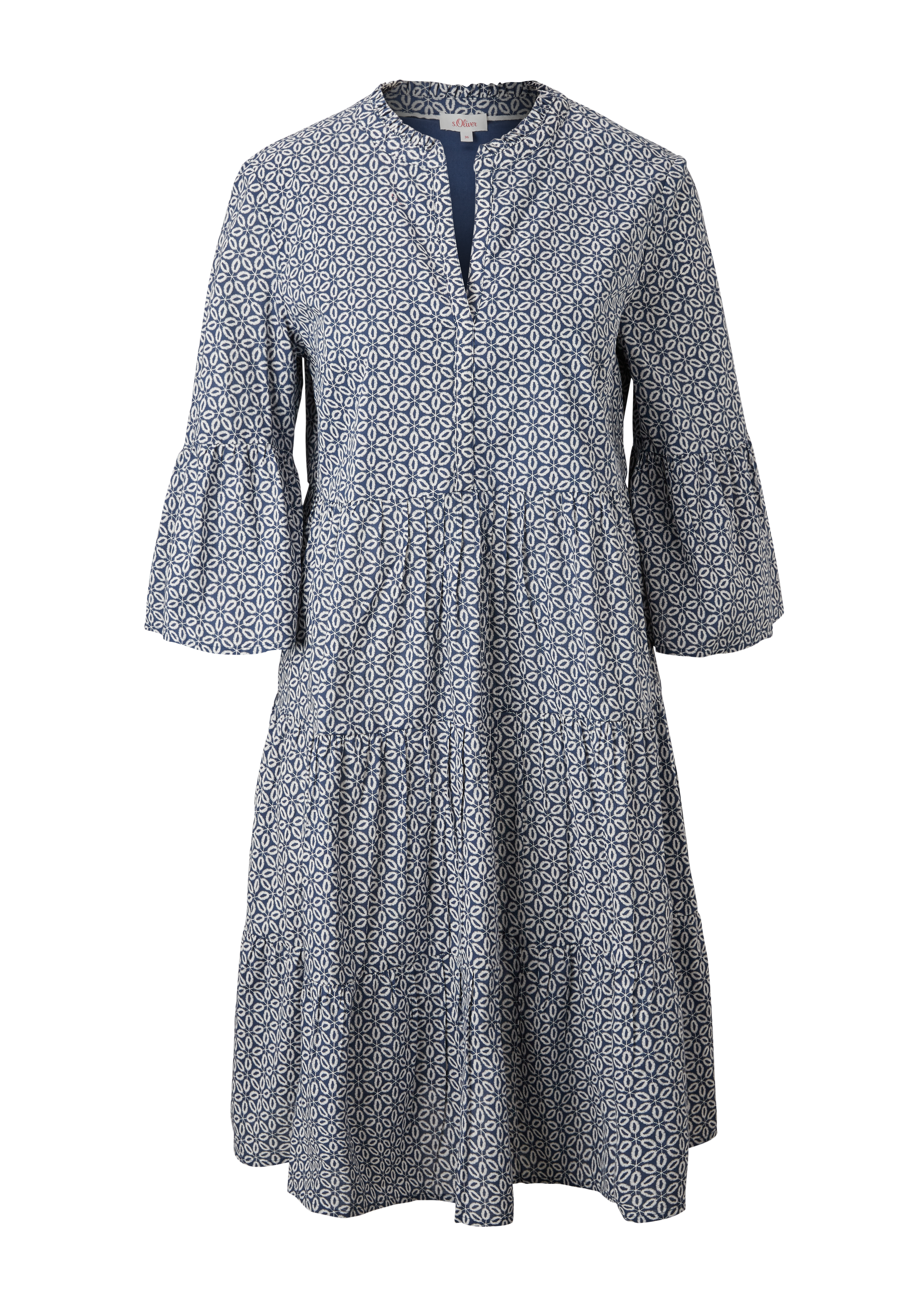 Damen Stufenkleid mit Tunika-Ausschnitt - dunkelblau | www.soliver.de