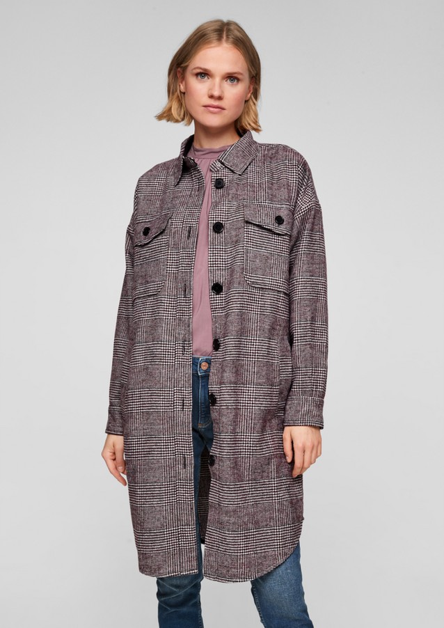 Women Coats | Coat with check pattern - XJ61083