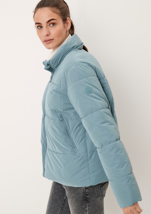 Women Jackets | Quilted jacket with a stand-up collar - FU20771