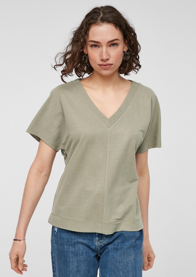 Damen Shirts & Tops | V-Shirt aus Flammgarn-Jersey - IM02449