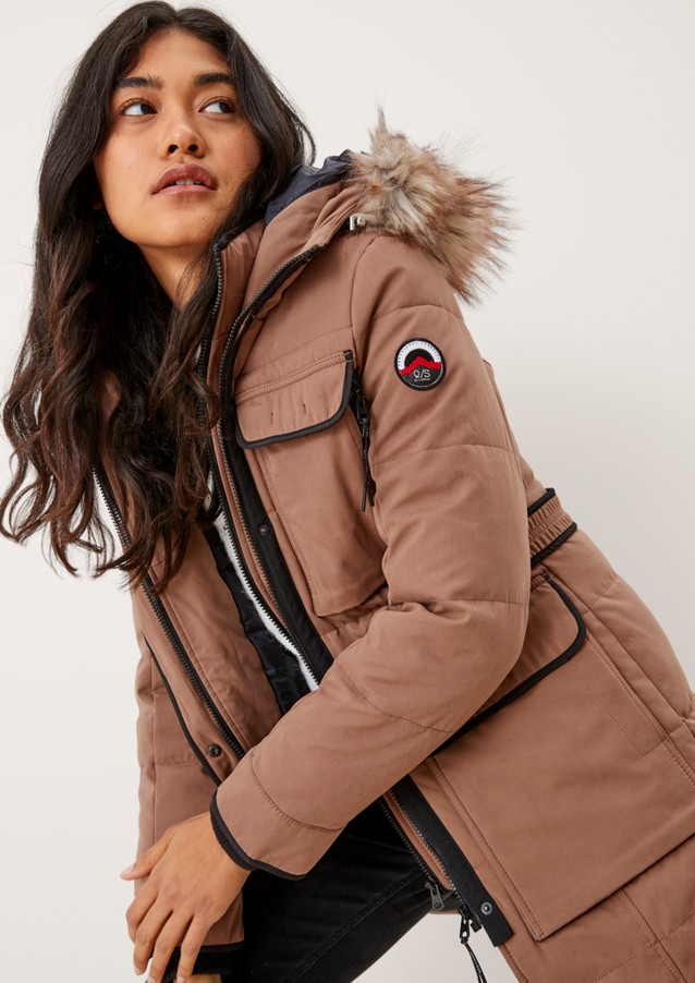 Women Coats | Coat with faux fur - QR94364