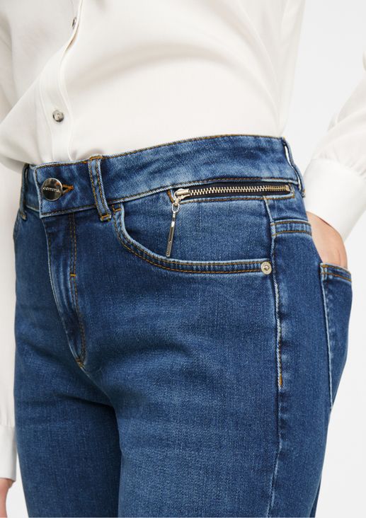stretch jeans with a garment-washed effect from comma