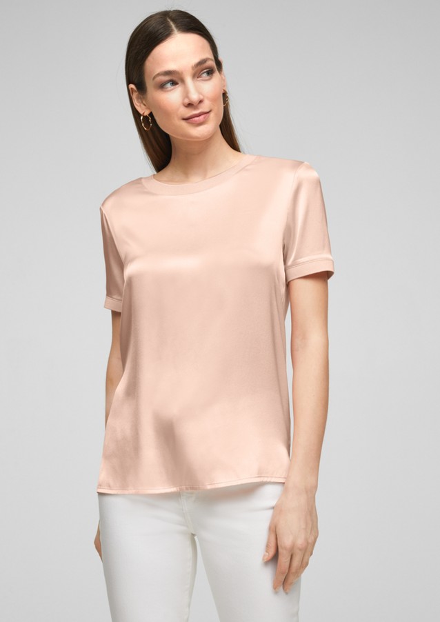Women Blouses | Blouse top with a silk front - ZB24311
