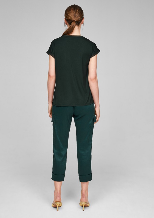 Damen Shirts & Tops | Blusenshirt mit Seidenfront - JK00419