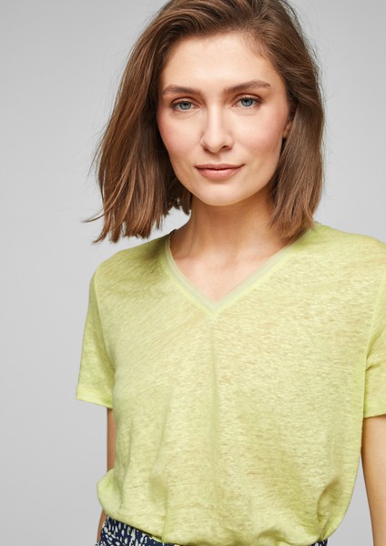 Damen Shirts & Tops | T-Shirt aus purem Leinen - EY62770
