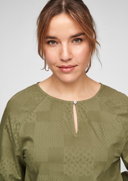 Women Plus size | Cotton blouse with smocked detail - UG49499