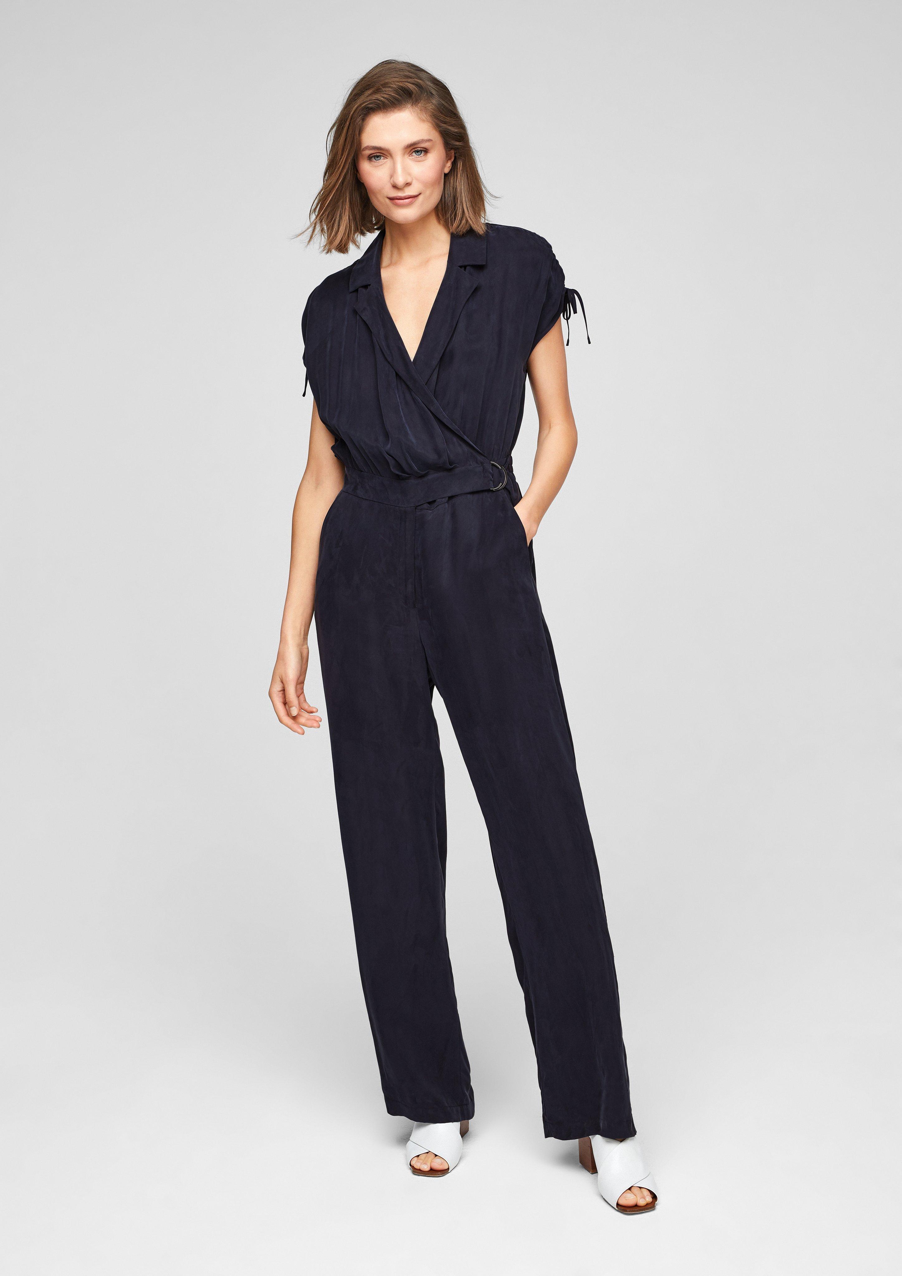 Loose jumpsuit in blended cupro from s.Oliver