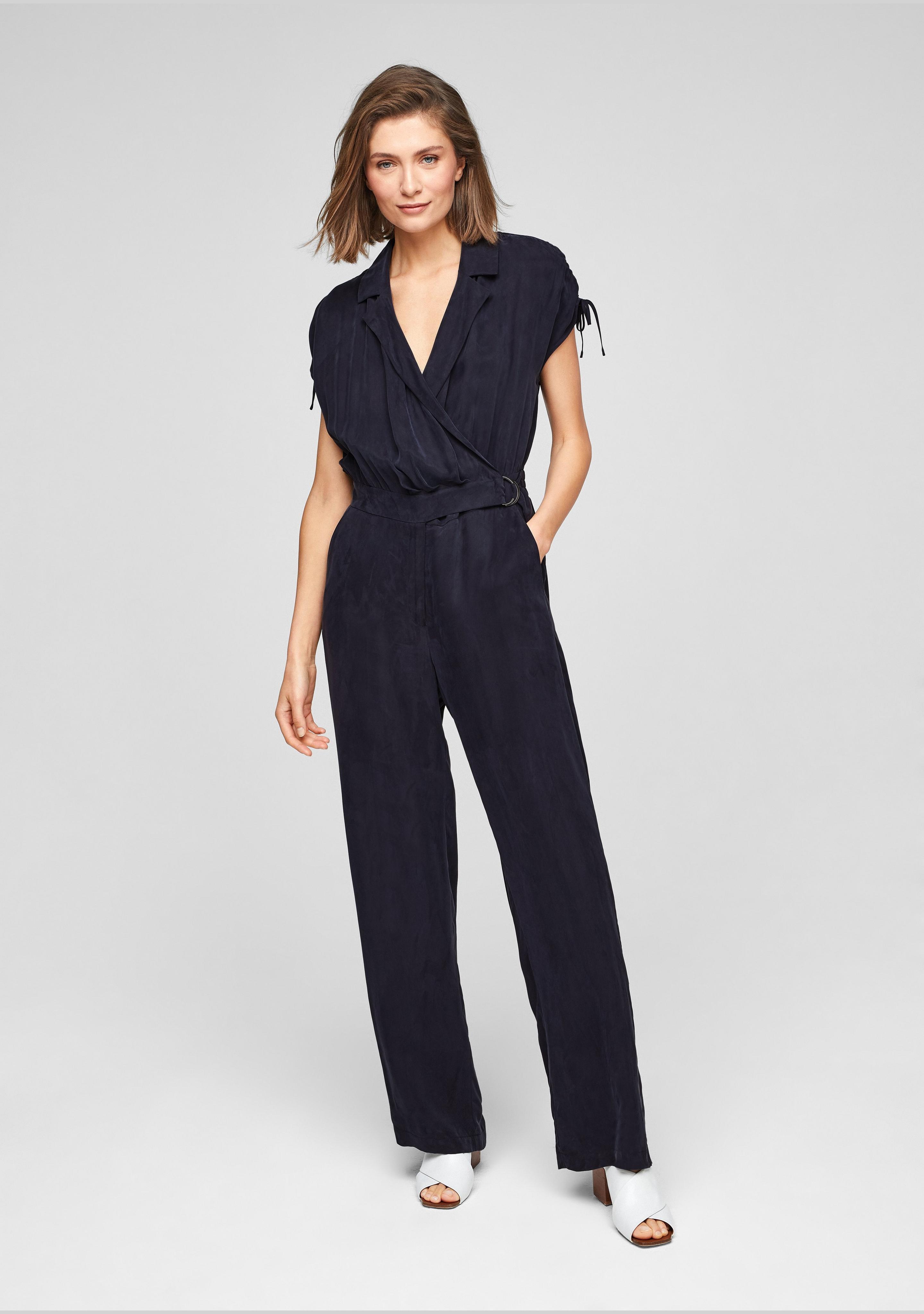 Loose jumpsuit in blended cupro from s.Oliver