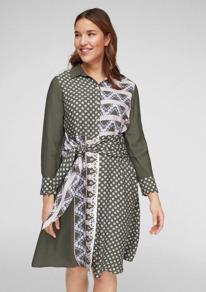 Women Plus size | Printed dress with bow detail - AG36549