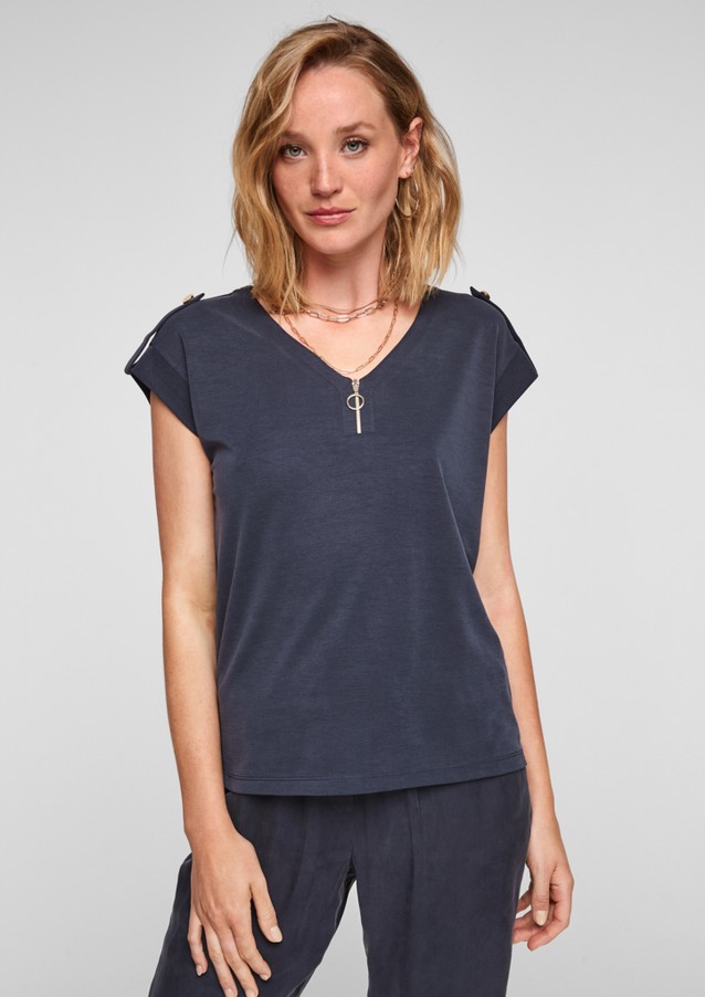 Damen Shirts & Tops | Shirt mit Reißverschluss-Detail - XI73108