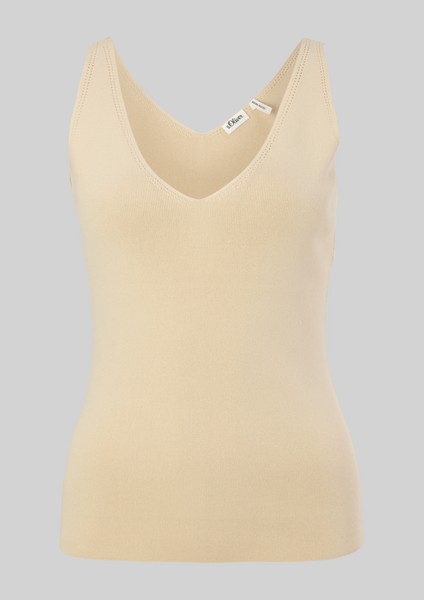 Damen Shirts & Tops | Stricktop mit V-Ausschnitt - FI52691