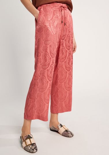 Regular Fit: Paisley patterned trousers from comma