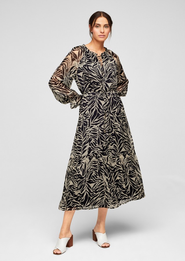 Women Dresses | Chiffon dress with an all-over print - LG67194