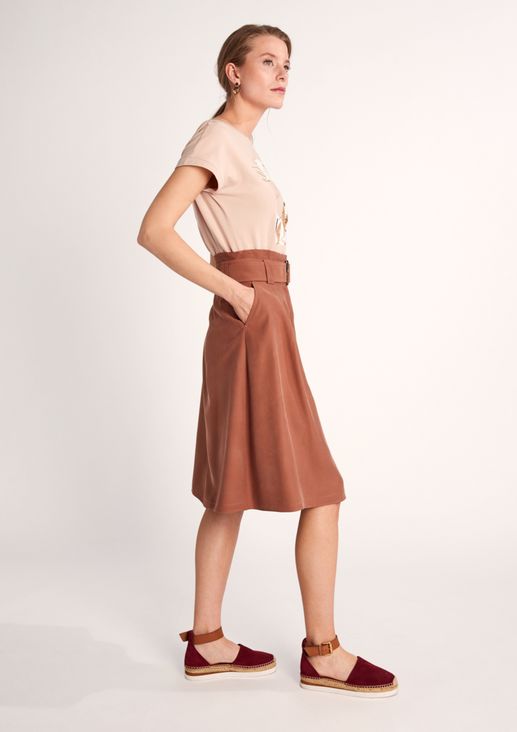 Midi skirt with a paperbag waistband from comma