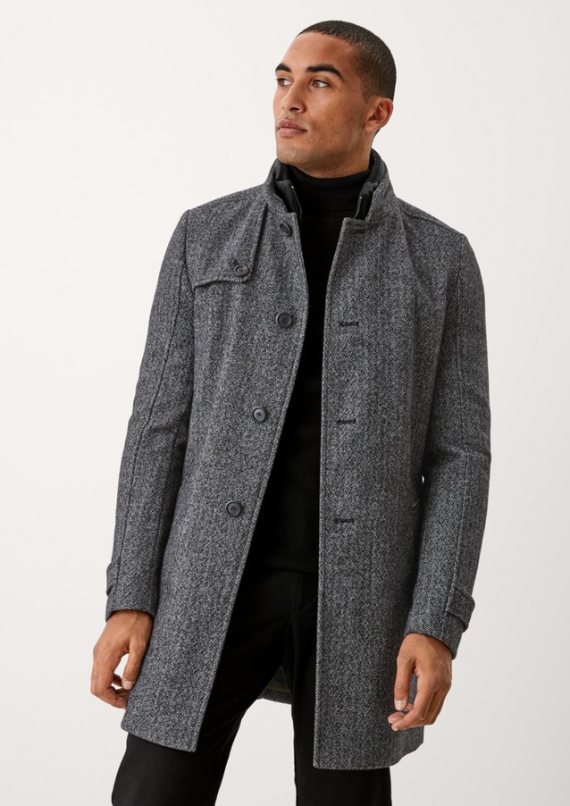 Men Jackets & coats | Wool coat with a quilted insert - IX12986
