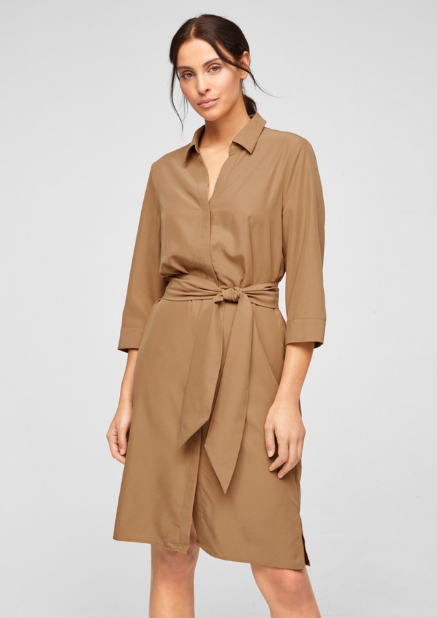 Damen Kleider | Blusenkleid mit Bindegürtel - QA35430