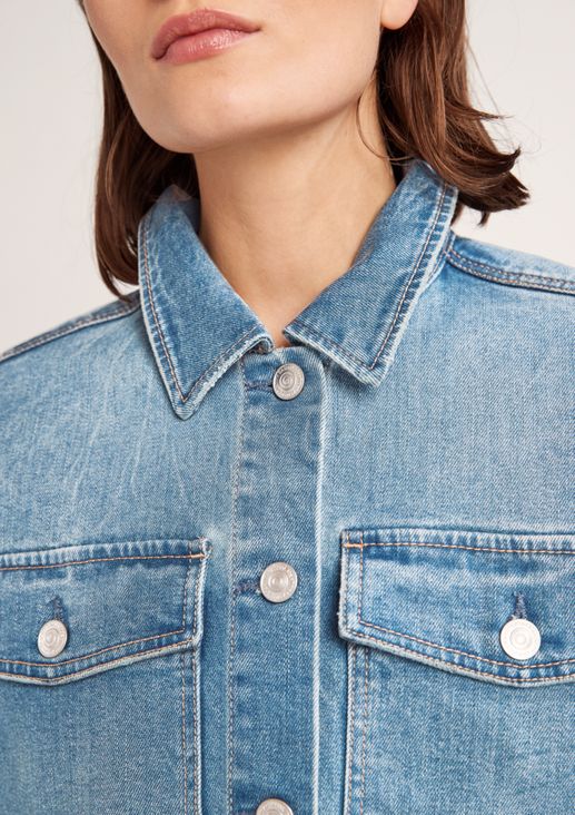 Denim shirt in a cropped design from comma