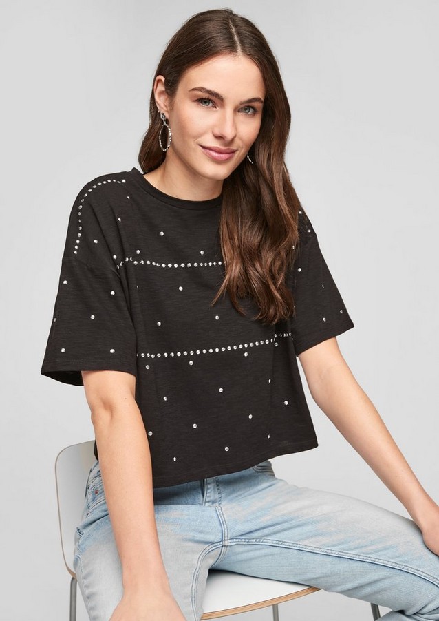 Femmes Shirts & tops | T-shirt rehaussé de rivets - JN30483
