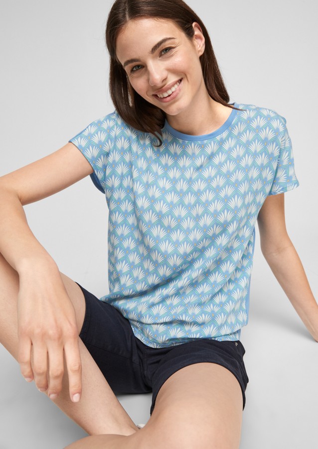 Femmes Shirts & tops | T-shirt en mélange de tissus - GG37909